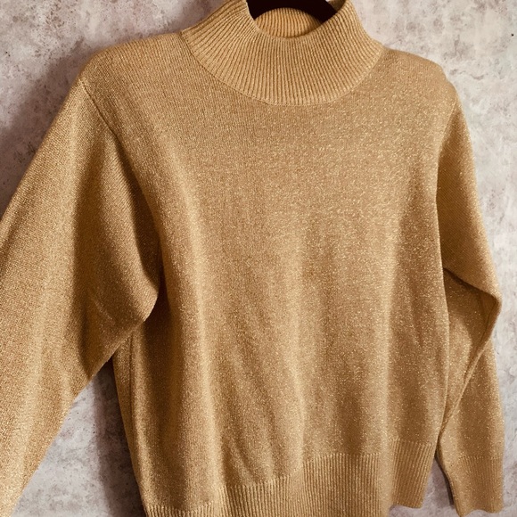 Metallic Gold sweater vintage - Picture 2 of 3